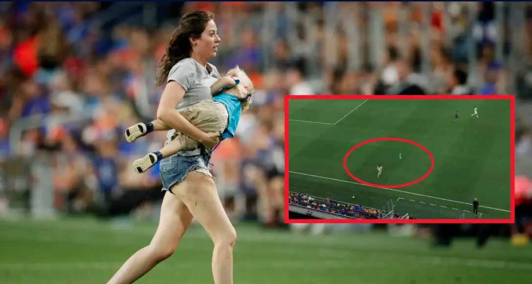 “Tacleó” a hijo de dos años en medio de un partido (Video)