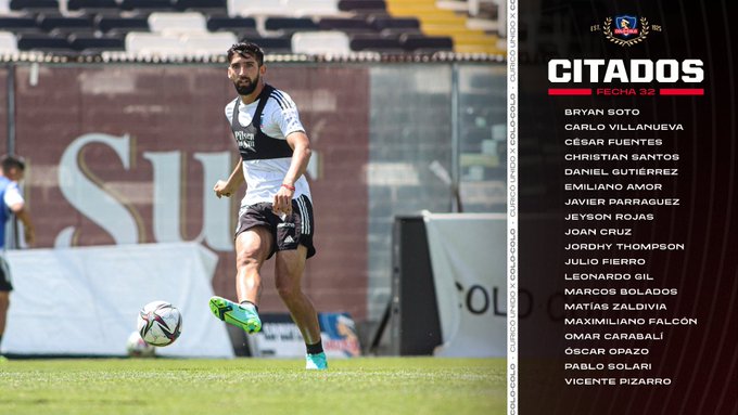Jugadores de Colo Colo citados al partido ante Curicó
